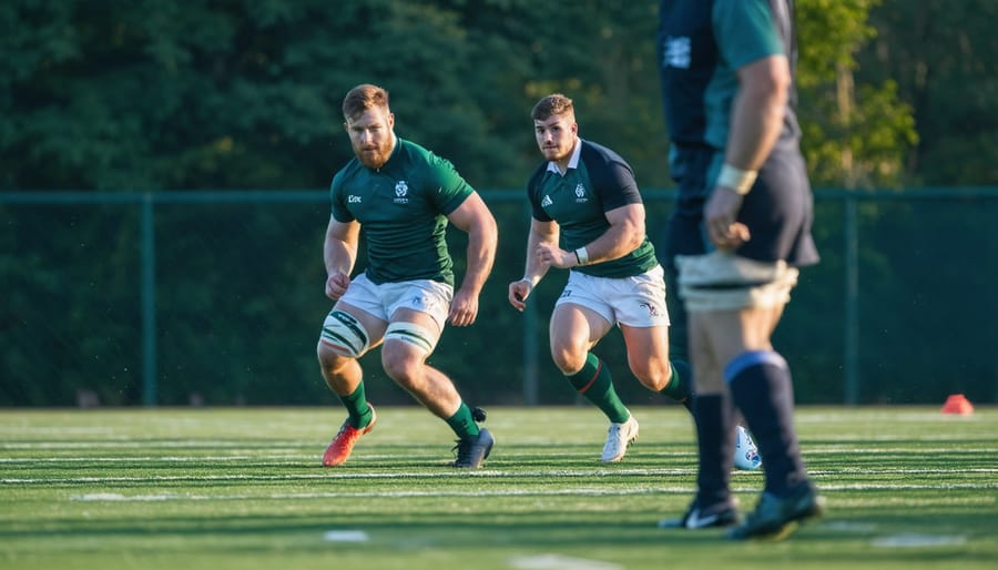 Person's hands writing budget notes in notebook at desk with laptop